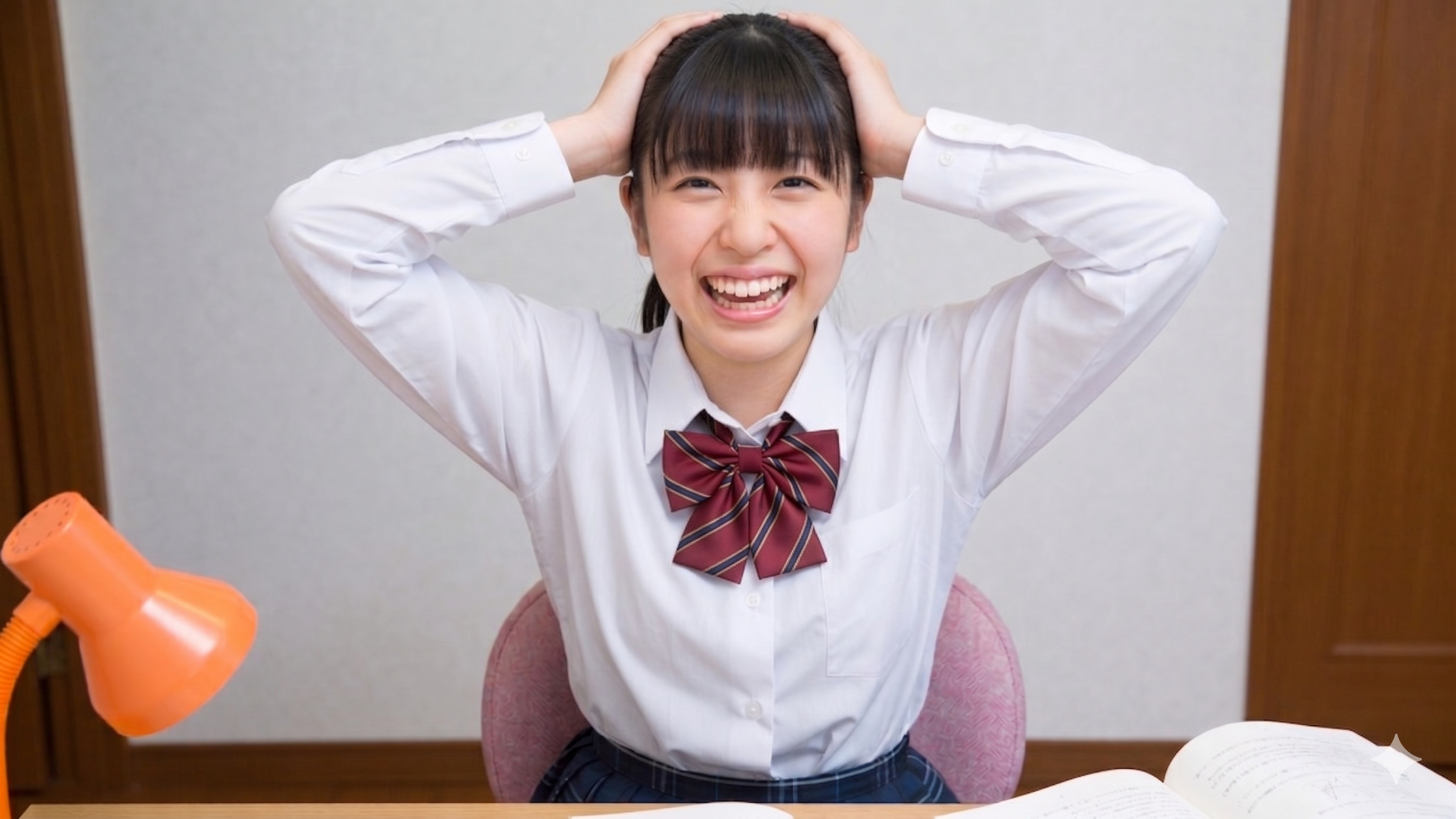 勉強の悩みを抱える女子生徒
