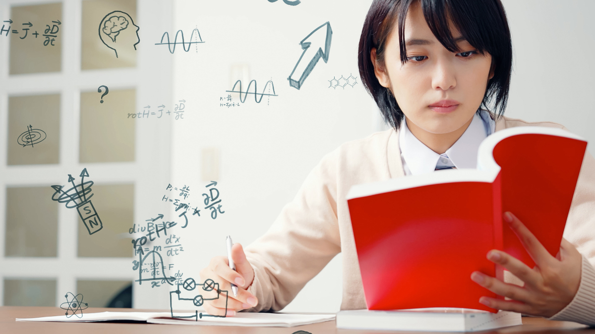 大学受験に向けて集中して取り組む生徒